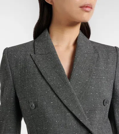 Alexander Mcqueen Prince Of Wales Check Wool Blazer In Gray