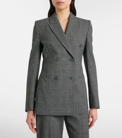 Alexander Mcqueen Prince Of Wales Check Wool Blazer In Gray