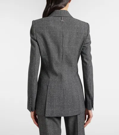 Alexander Mcqueen Prince Of Wales Check Wool Blazer In Gray