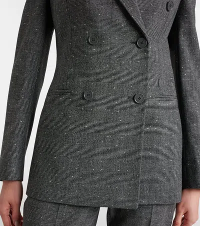 Alexander Mcqueen Prince Of Wales Check Wool Blazer In Gray