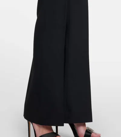Alexander Mcqueen Wool Bootcut Pants In Black