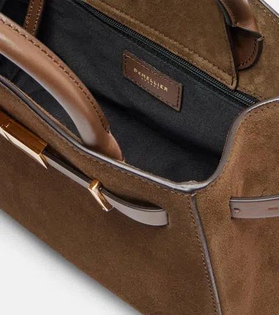 Demellier The Small Hudson Grained Leather Top Handle Bag In Brown