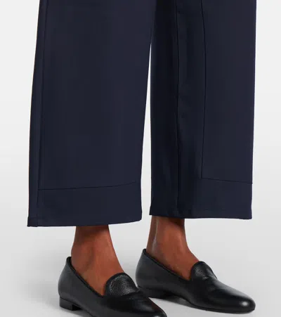 Leset Jane Wool-blend Wide-leg Pants In Blue