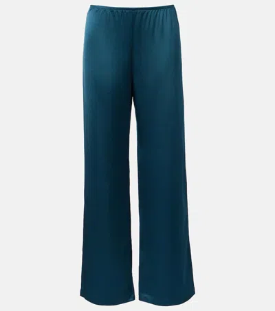 Leset Barb Wide Leg Pants Pacific In Green