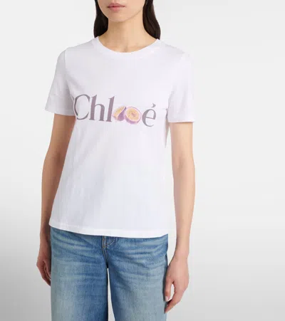 Chloé Passion Fruit Print Baby Fit Cotton Jersey T-shirt In White