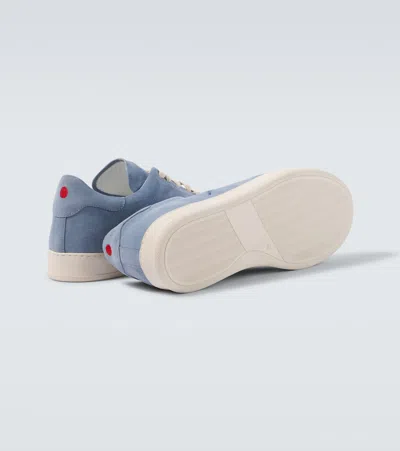 Kiton Suede Sneakers In Blue