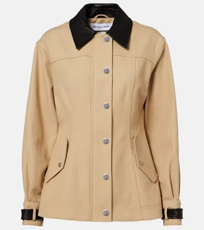 Veronica Beard Talla Water Repellent Cotton Jacket In Sand