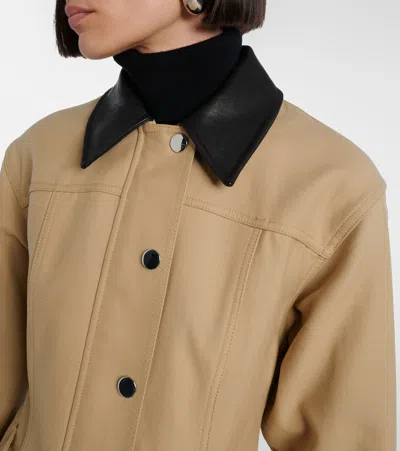 Veronica Beard Talla Water Repellent Cotton Jacket In Sand