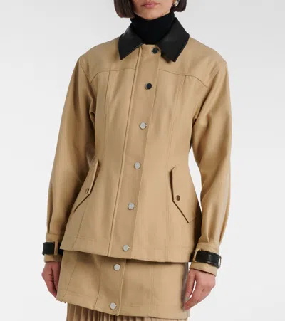 Veronica Beard Talla Water Repellent Cotton Jacket In Sand