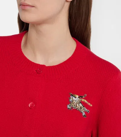 Burberry Sienna Ekd Wool And Cashmere Cardigan In Multi