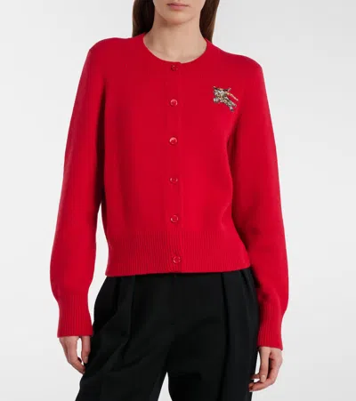 Burberry Sienna Ekd Wool And Cashmere Cardigan In Multi