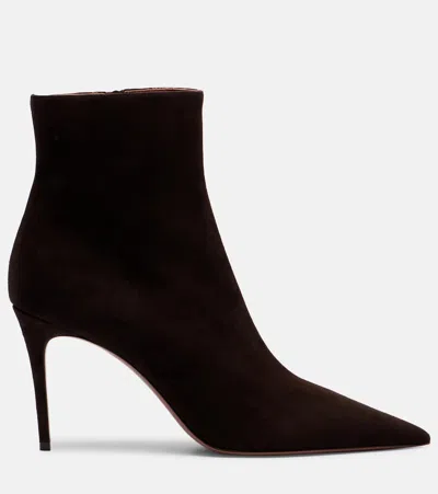 Paris Texas Vera 85 Suede Ankle Boots In Brown