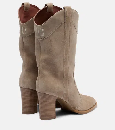 Paris Texas Lavinia 75 Suede Cowboy Boots In Sand