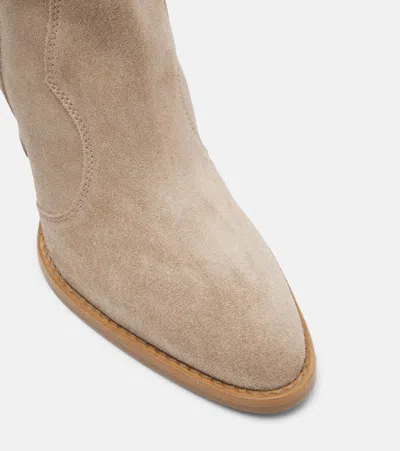 Paris Texas Lavinia 75 Suede Cowboy Boots In Sand