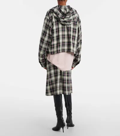 Acne Studios Izetta Checked Midi Skirt In Multi
