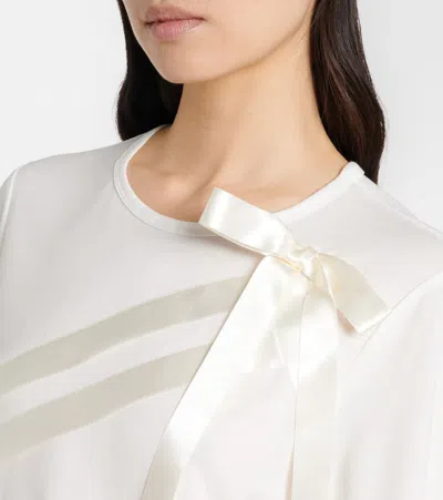 Simone Rocha Bow Sash Short-sleeve T-shirt In White