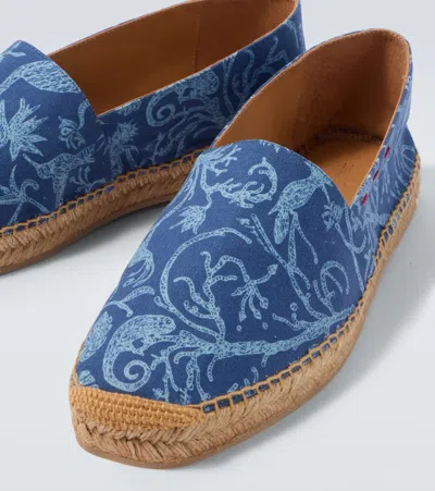 Kiton Printed Espadrilles In Blue