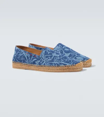 Kiton Printed Espadrilles In Blue