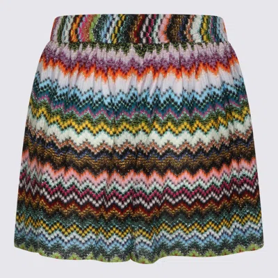Missoni Zigzag-pattern Mini Shorts In Multi