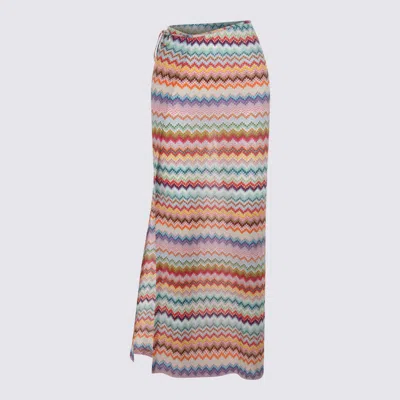 Missoni Midi Knee Length Skirt Drawstring Elastic Waistband In Multi