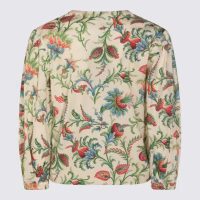 Etro Floral Cotton Blouse Shirt And Blouse Multicolor