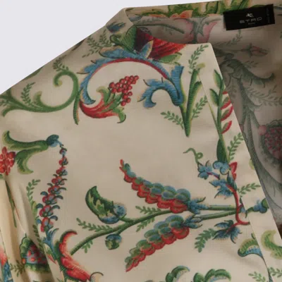 Etro Floral Cotton Blouse Shirt And Blouse Multicolor