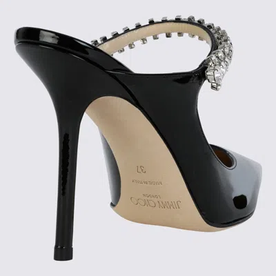 Jimmy Choo Black Pumps With Crystal Strap In Patent Leather Woman In Multi