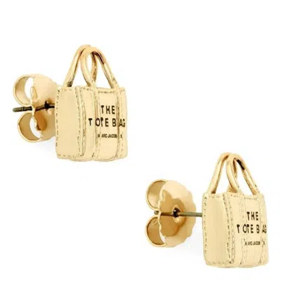 Marc Jacobs The Tote Bag Stud Earrings In Gold