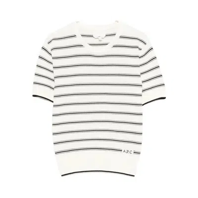 Apc Striped-pattern T-shirt In Multi