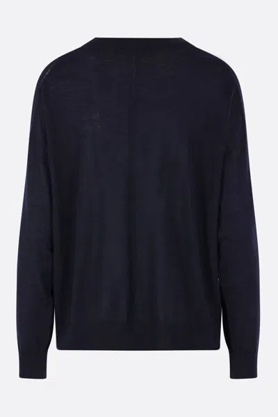 Arch4 V-neck Ribbed Sweater In Blue