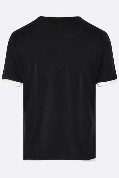 Arch4 Contrasting-edges Short-sleeve T-shirt In Black