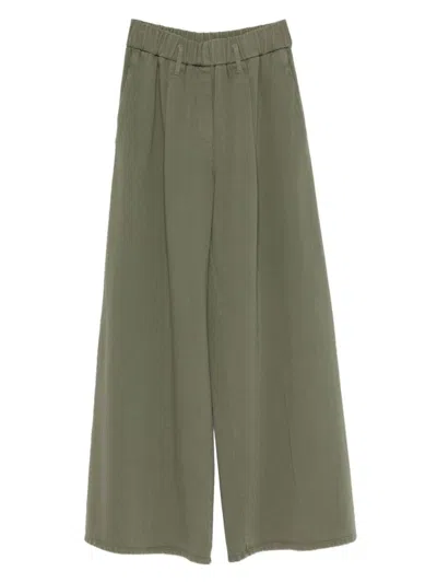 Forte Forte Elastic-waistband Trousers In Green