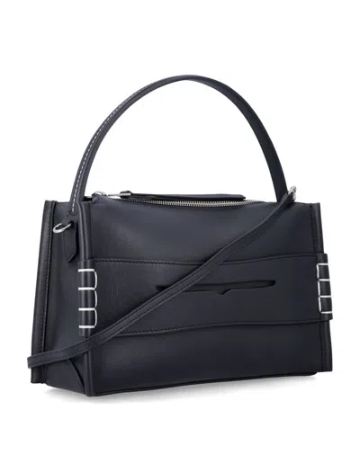 Jw Anderson Loafer Medium Calf Leather Crossbody Bag In Black