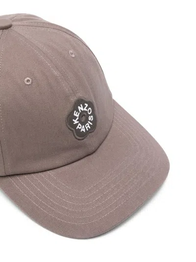 Kenzo Boke Flower 2.0 Logo-patch Cap Hat In Brown
