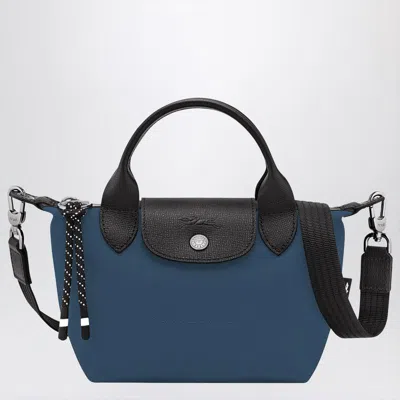 Longchamp Xs Le Pliage Energy Bag With Handle In Ink Colour In Blue