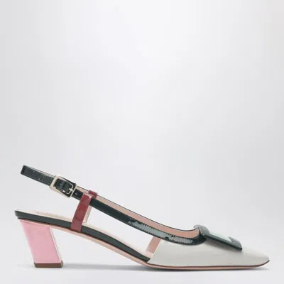 Roger Vivier Belle Vivier Multicolour Patent Leather Slingback In Multi