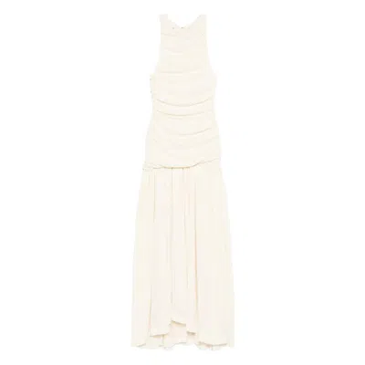 Bite Studios Evidente Shoulder Midi Dress In White