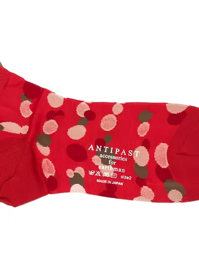 Antipast Polka-dot Short Socks In Red
