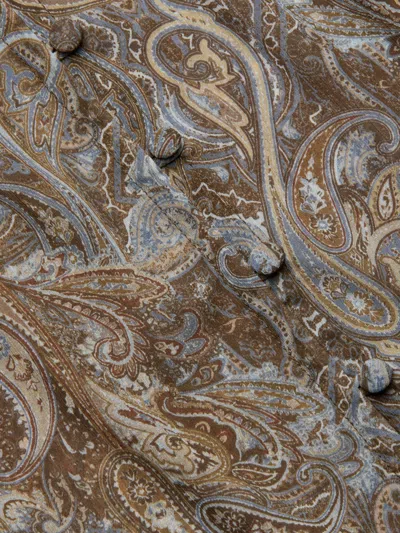 L'agence Teagan Printed Dolman Sleeve Blouse In Brown