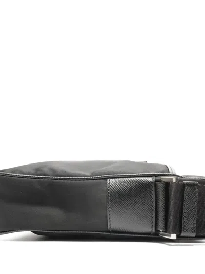 Pre-owned Prada Logo标牌单肩包（2021-2025年典藏款） In Black