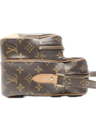 Pre-owned Louis Vuitton 2009 Nile Monogram Zip-up Shoulder Bag In Brown