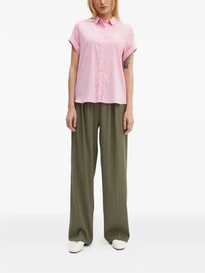 Samsoe & Samsoe Julia Elasticated Pleated Trousers In Green