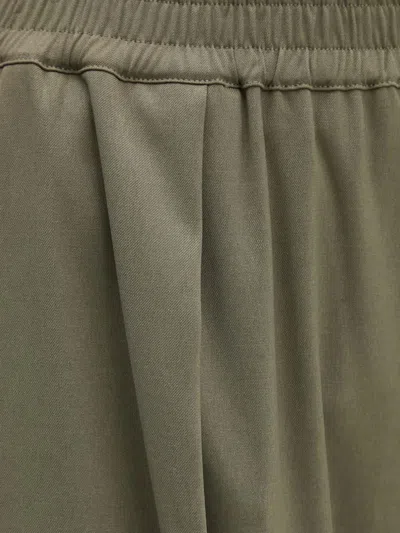 Samsoe & Samsoe Julia Elasticated Pleated Trousers In Green