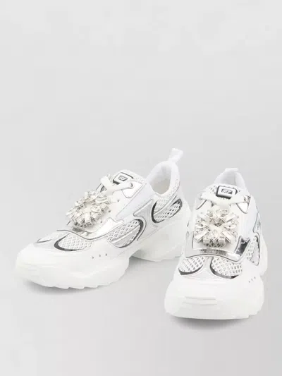 Roger Vivier On The Run Sneakers Crystal Buckle In Multi