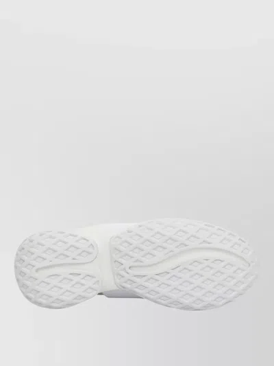 Roger Vivier Viv' Run White Trainers In Technical Fabric With Rhinestone Buckle In Bianco