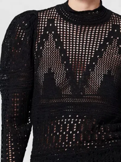 Isabel Marant Dahara Openwork Cotton Sweater Clothing In Black