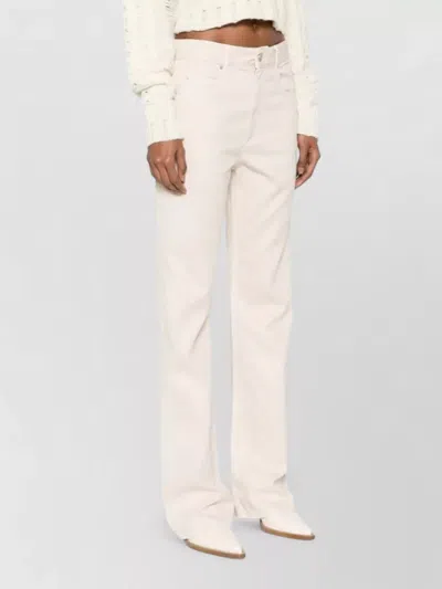 Isabel Marant High Waist Bootcut Denim Trousers Belt Loops In Multi