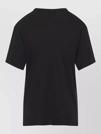 Studio Nicholson Crew Neck Short Sleeve Plain Tshirt In Black