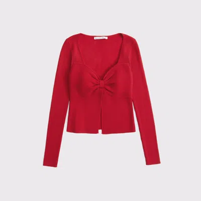 Abercrombie & Fitch Bra-free Twist Sweater In Red