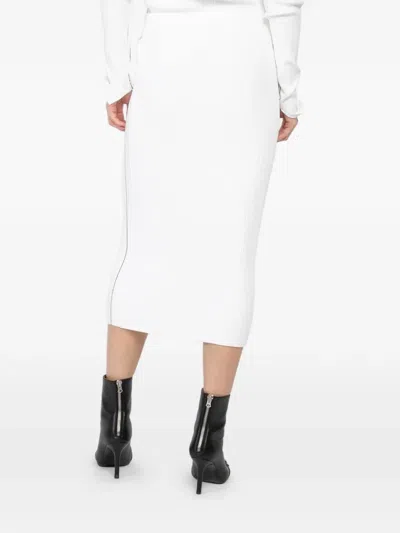 Maria Mcmanus Ribbed Midi Skirt In White